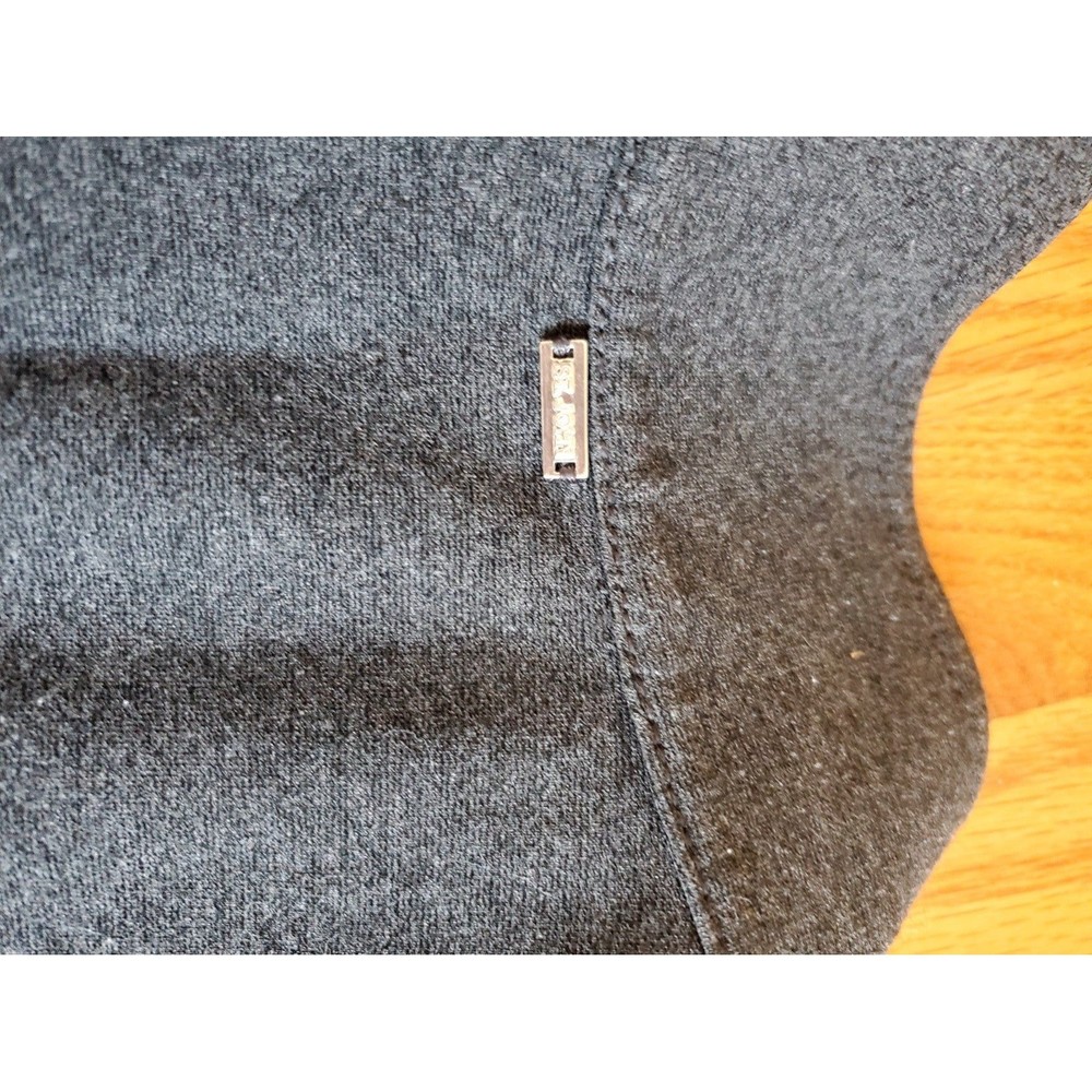 Faux Front Fur Vest St John Size P Gray Button Down - Picture 7 of 7